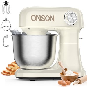 5QT Stand Mixer, 350W Motor, 12-Speed Tilt-Head Kitchen Mixer with Bowl, Whisk, Dough Hook & Beater - 1 of 4