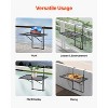 VEVOR Balcony Hanging Table, 19 x 24 in Metal Folding Balcony Railing Table, 5-Level Adjustable, Fit Railing from 1" to 4.7", Black - 3 of 4