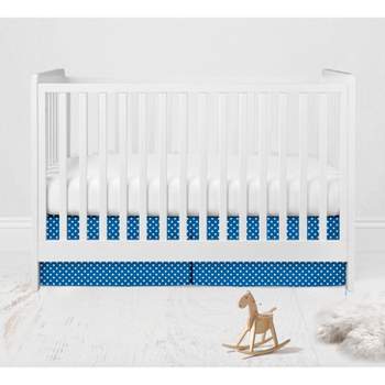 Bacati - Pin Dots Crib/Toddler Bed Skirt - Blue