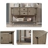 Farmhouse Console Table with Storage Shelf, Entryway Table with Storage, 48" Narrow Long Sofa Table, Console Tables for Living Room, Entryway, Foyer - 4 of 4