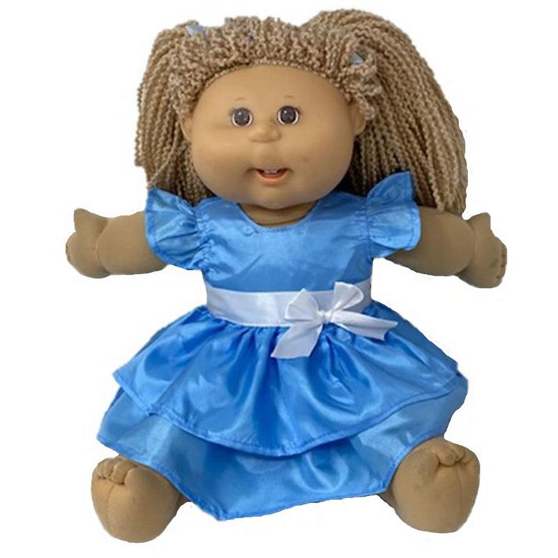 Doll Clothes Superstore Blue Ruffle Dress Fits Cabbage Patch Kid Dolls, 4 of 7