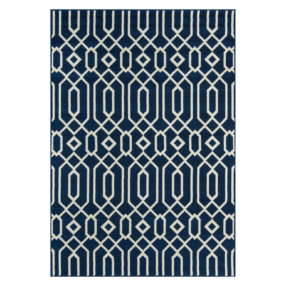 Momeni Baja Indoor/Outdoor Links Navy 2'3in X 4'6in Accent Rug