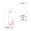 Wenden Armoire Double Doors, Two Drawes, Hanging Rod An Interior Shleves, Wardrobe, Black - 4 of 4