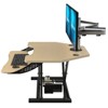 VersaDesk PowerPro Elite 36" Smart Height Adjustable Corner Standing Desk Converter for Home & Office, Maple, w/ USB Charging Port & App Control - 4 of 4