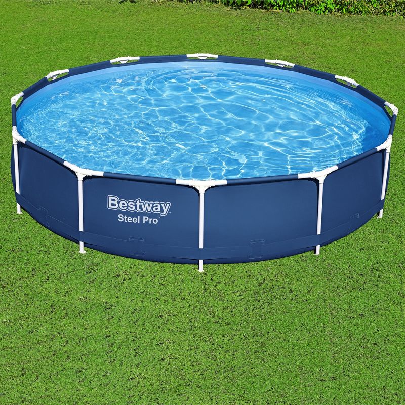 Bestway Steel ProRectangular Metal Frame Above Ground Outdoor Backyard Swimming Pool, 4 of 10
