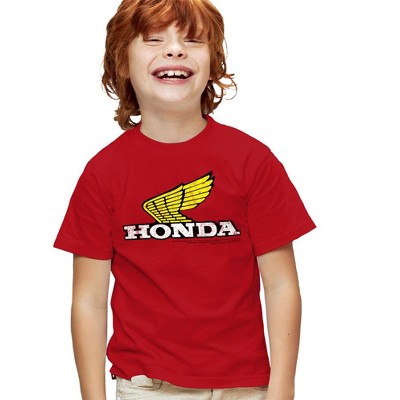 Boys' Short Sleeve Honda Yellow Wing Logo T-Shirt