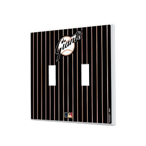 MLB Cooperstown West Teams Pinstripe Hidden-Screw Light Switch Plate for Double Toggle - 1 of 4