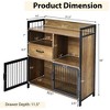 Costway Buffet Server Sideboard Kitchen Storage Cabinet w/ Drawer & Steel Doors - 4 of 4