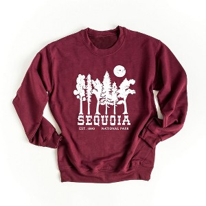 Simply Sage Market Women's Graphic Sweatshirt Vintage Sequoia National Park - L - Maroon - 1 of 2