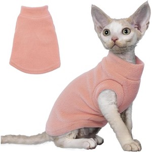 Dog Sweater, Cold Weather Pet Sweater, Pullover Fleece Vest, Soft Winter Coat for Medium Dogs and Cats, Pink  - Medium - 1 of 4