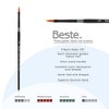 Creative Mark Beste Golden Taklon Filbert Rake 1/8" Artist Brush, Professional Watercolor Brushes, For Acrylic Painting, Short Handle, Sharp Edges, - 2 of 4