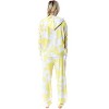 Minions Positive Vibes Tie Dye Womens' Pajama Cropped Hooded Jogger Set Yellow - 2 of 4