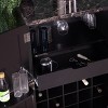 Cape Town Bar Cabinet with Bottle Storage - Black - SEI - 4 of 4