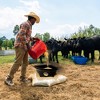 Little Giant 26 Quart Space Saving Mounted Hanging Corner Livestock Feeder For Horses, Sheep, Goats, Alpacas, Cattle, & Farm Animals, Plastic, Black - image 4 of 4