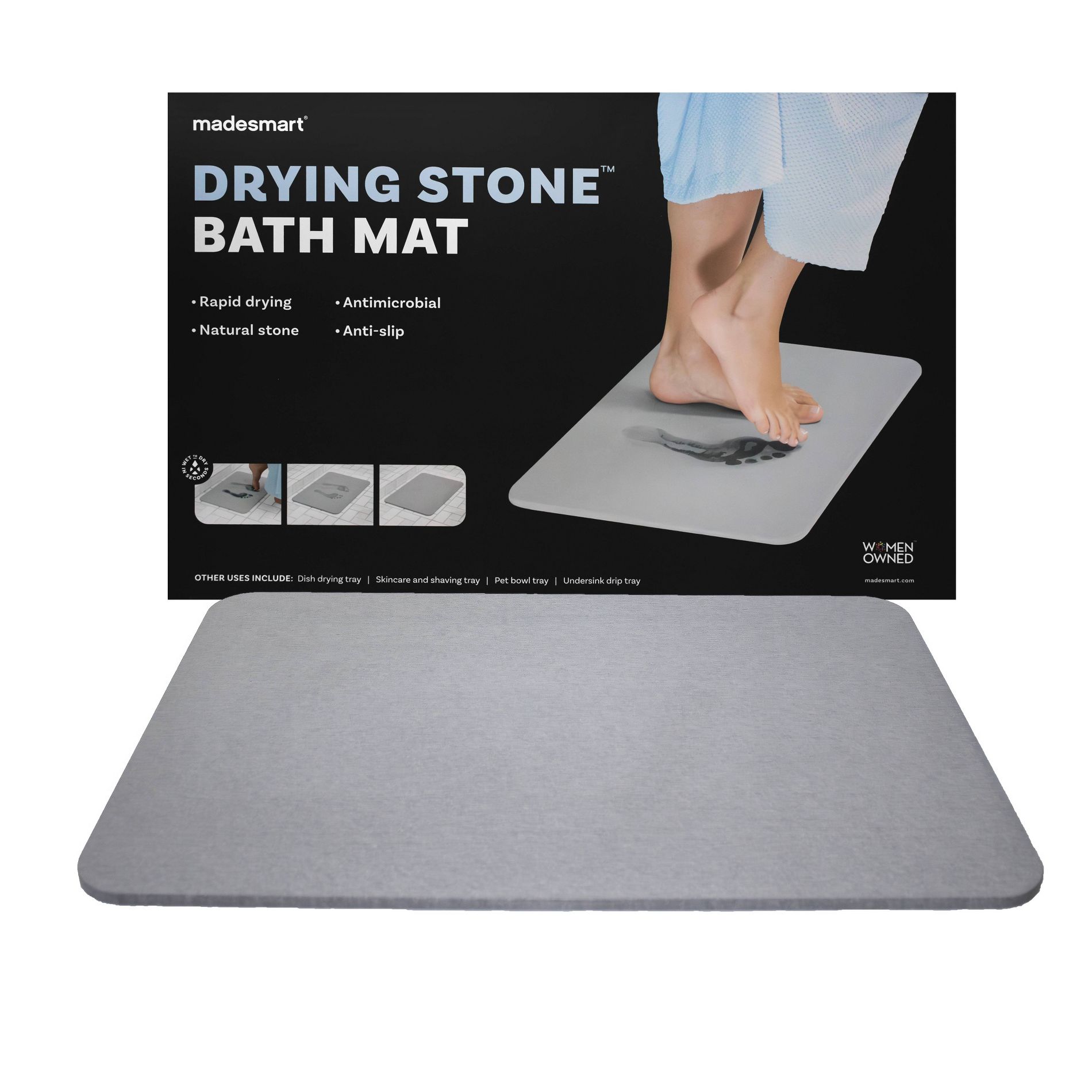 madesmart Diatomite Stone Drying Bath Mat