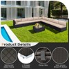 Tangkula 10PCS Rattan Furniture Set Outdoor Wicker Sofa Table Cushioned Seat Patio - 2 of 4