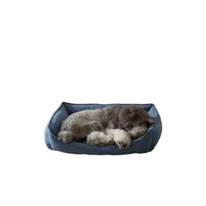 Arlee Home & Pet Cresent Lounger Orthopedic Eco-Friendly Memory Foam Dog Bolster Bed - Blue - L - 1 of 4