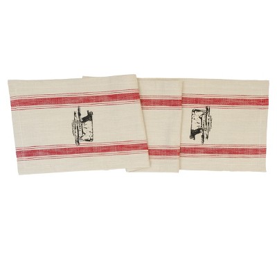 C&F Home 13" x 72" Cow Feed Sack Table Runner