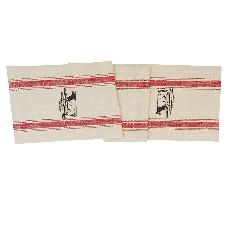 C&F Home 13" x 72" Cow Feed Sack Table Runner, 1 of 3