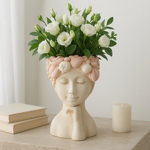 Elegant Flower Pots For Home Decor - Stylish Pots For Plants, Planters For  Outdoor or Indoor - A Chic Decorative Plant Stand Indoor - 18", White/Pink  : Target