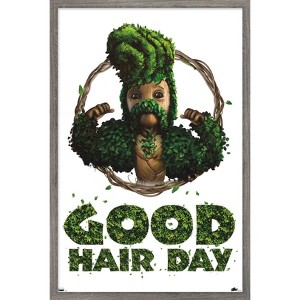 Trends International Marvel I Am Groot - Good Hair Day Framed Wall Poster Prints - 1 of 4