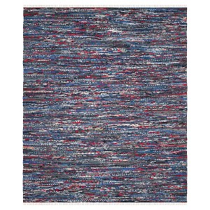 Blue/Multi Solid Woven Area Rug - (8