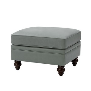Benito 26.5" Wide Contemporary Genuine Leather Ottoman for Living Room | ARTFUL LIVING DESIGN - 1 of 4