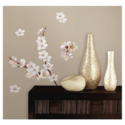 DOGWOOD BRANCH Peel and Stick Wall Decal White - ROOMMATES