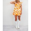 Women's Poplin Floral Romper - Peach Love M - 3 of 4