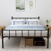 74.6"L x 53.5"W x 36"H Metal Platform Full Bed Frame with Iron Art Headboard & Footboard Underbed Storage No Box Spring Needed 650lbs Capacity - 2 of 4
