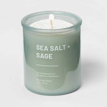 Glass Jar Candle Sea Salt & Sage Teal Green - Project 62™