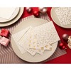 Blue Panda 100 Pack White and Gold Paper Napkins - Disposable Cocktail Napkins for Birthday, Wedding Party Table Decorations, 5 In - 2 of 4