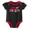 NHL Detroit Red Wings Baby Girls' 3pk Bodysuit - 3 of 4