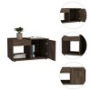 FURNIinspire Coffee Tables Modern Small Living Room Coffee Table Conversation Table With Single Door Cabinet, Open Shelf, Brown, 19.69"*31.5"*17.72" - 4 of 4