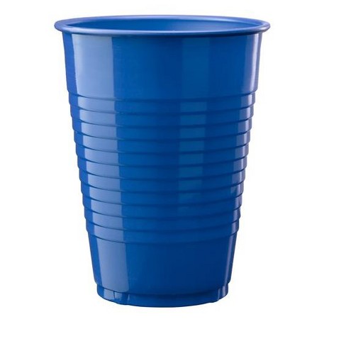 Exquisite 12 Ounce Disposable Dark Blue Plastic Cups-50 Count : Target