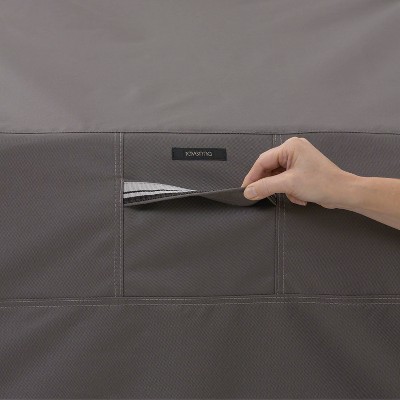 Large Water-Resistant Gray Patio Table & Chair Set Cover