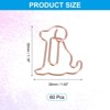 Unique Bargains Metal Cute Decorative Dog Shape Paper Clip Clamp for Home Office Supplies 60 Pcs - 2 of 4