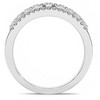 Pompeii3 5/8Ct Pave 3-Row Diamond Wedding Ring Stackable Band 14k Gold Lab Created - 3 of 4