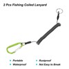 Unique Bargains Retractable Flexible Waterproof Rustproof Lanyard Safety Cord Spiral Lanyard 2 Pcs - 3 of 4