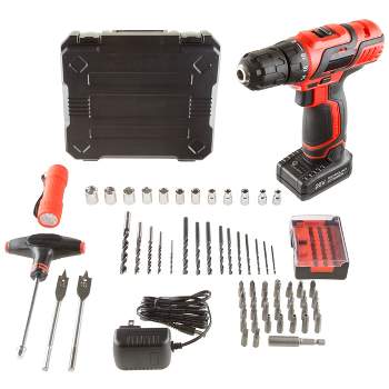Apollo Tools 10.8 Volt Dt4937p Cordless Drill With 30pc Accessory Set Pink  : Target