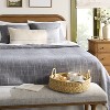 26"x26" Linen Blend Decorative Euro Throw Pillow Blue - Hearth & Hand™ with Magnolia - 2 of 4