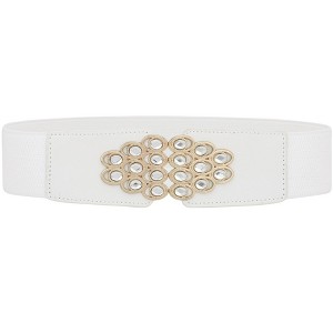 INSPIRE CHIC Women's Fashion Rhinestone Wide Elastic Thick Stretch Belts 1 Pc - 1 of 4