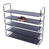 FONTOI 5 Tiers Non-woven Fabric Shoe Rack with Built-in Handle for Entryway Living Room Hallway Bedroom, Black, 39.37"*37.4"*11" - 4 of 4