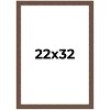 PosterPalooza | 22x32 Wide Barnwood Picture Frame, UV Acrylic, 6 Finishes - Grey, Brown, White, and Black - 2 of 4