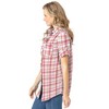 Woman Within Women's Plus Size Petite Short-Sleeve Button Down Seersucker Shirt - 4 of 4
