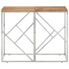vidaXL Console Table Hallway Living Room Stainless Steel and Tempered Glass - 2 of 4