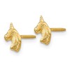 Black Bow Jewelry Kids Unicorn Screw Back Post Earrings in 14k Yellow Gold - 2 of 4