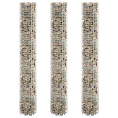 vidaXL Gabion Raised Bed Silver Galvanized steel Medium Durable
