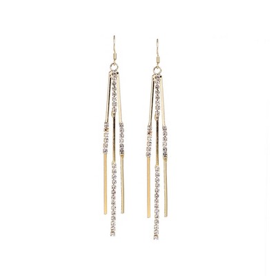 SOHI Women's Sleek Drop Earrings