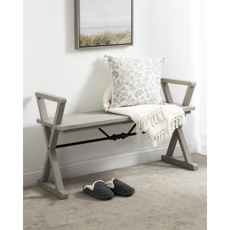 Kate and Laurel Travere Wood Bench, 6 of 9